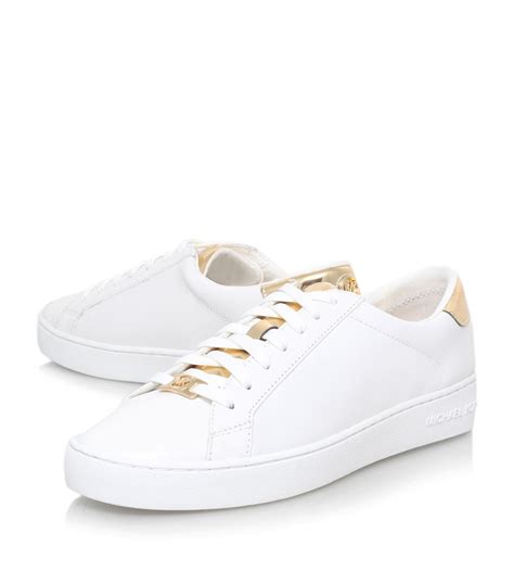 michael michael kors women's irving leather lace up sneakers|Michael Kors Irving Lace.